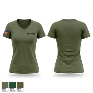 Womens Short Sleeve Vneck Shirt, 23rd MP Co, Army, Teamtime, Team time, sublimation, custom sports apparel, team uniforms, spirit wear, spiritwear, sports uniforms, custom shirts, team store, custom team store, fundraiser sports, apparel fundraiser