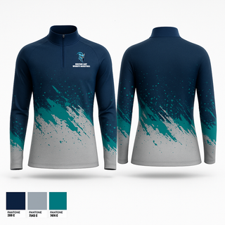 Quarter Zip Jacket, Heritage Lady Warriors, Women's Basketball, Teamtime, Team time, sublimation, custom sports apparel, team uniforms, spirit wear, spiritwear, sports uniforms, custom shirts, team store, custom team store, fundraiser sports, apparel fundraiser