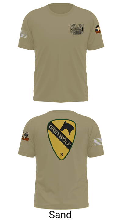 1st cav Div 3abct 85829502 Old School Cotton Feel Shirt - 90