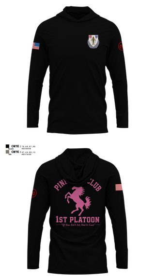 Long Sleeve Hooded Sun Shirt, 1/182 1st Platoon, National Guard, Teamtime, Team time, sublimation, custom sports apparel, team uniforms, spirit wear, spiritwear, sports uniforms, custom shirts, team store, custom team store, fundraiser sports, apparel fundraiser