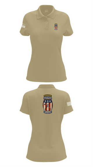 Womens Short Sleeve Performance Polo, 2-47 infantry 3rd BRG 10th MTN, Army, Teamtime, Team time, sublimation, custom sports apparel, team uniforms, spirit wear, spiritwear, sports uniforms, custom shirts, team store, custom team store, fundraiser sports, apparel fundraiser