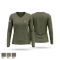 Oklahoma County Sniper Team Women's Long Sleeve V-neck Shirt - 1