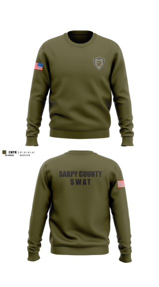 Crew Neck Sweatshirt, Sarpy County SWAT, Police, Teamtime, Team time, sublimation, custom sports apparel, team uniforms, spirit wear, spiritwear, sports uniforms, custom shirts, team store, custom team store, fundraiser sports, apparel fundraiser