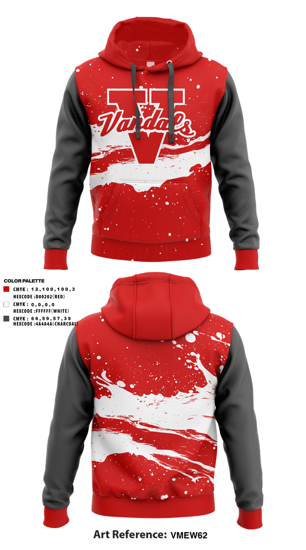 Hoodie, Vandals, , Teamtime, Team time, sublimation, custom sports apparel, team uniforms, spirit wear, spiritwear, sports uniforms, custom shirts, team store, custom team store, fundraiser sports, apparel fundraiser