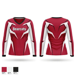 Womens Long Sleeve Vneck Shirt, Bearcats, Softball, Teamtime, Team time, sublimation, custom sports apparel, team uniforms, spirit wear, spiritwear, sports uniforms, custom shirts, team store, custom team store, fundraiser sports, apparel fundraiser