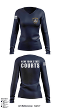 New York State courts 82461468 Women's Long Sleeve V-neck Shirt - 1