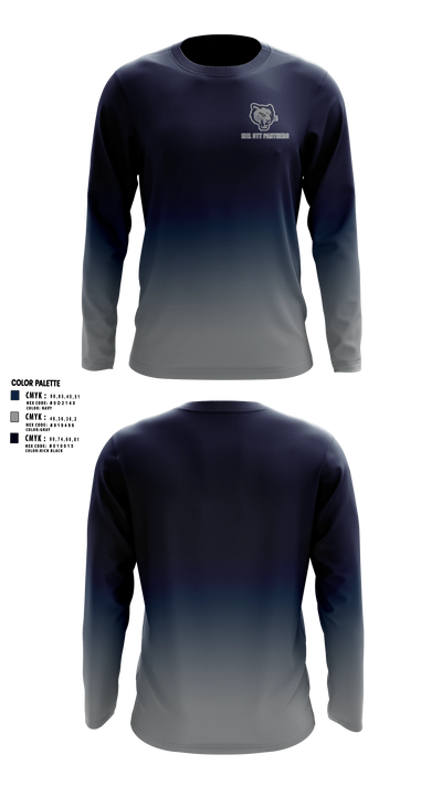 Mel Ott Panthers 8799044 Long Sleeve Performance Shirt 3