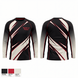 Long Sleeve Performance Shirt, House of Power, Rugby, Teamtime, Team time, sublimation, custom sports apparel, team uniforms, spirit wear, spiritwear, sports uniforms, custom shirts, team store, custom team store, fundraiser sports, apparel fundraiser