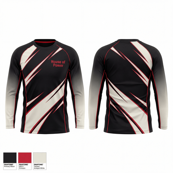 Long Sleeve Performance Shirt, House of Power, Rugby, Teamtime, Team time, sublimation, custom sports apparel, team uniforms, spirit wear, spiritwear, sports uniforms, custom shirts, team store, custom team store, fundraiser sports, apparel fundraiser