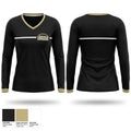 Lincoln Cougars Women's Long Sleeve V-neck Shirt - 1