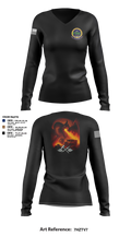 900 Division 83535316 Women's Long Sleeve V-neck Shirt - 107