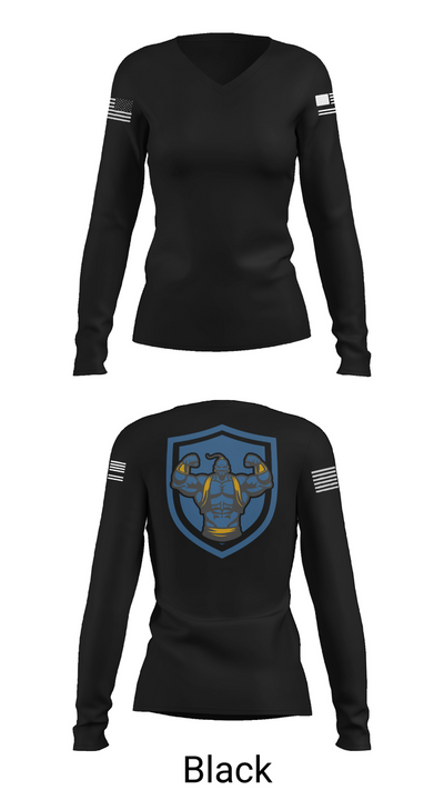 3rd Chemical Brigade H2F 36811155 Women's Long Sleeve V-neck Shirt - 37