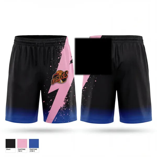Athletic Shorts With Pockets, Sonics, Women's Basketball, Teamtime, Team time, sublimation, custom sports apparel, team uniforms, spirit wear, spiritwear, sports uniforms, custom shirts, team store, custom team store, fundraiser sports, apparel fundraiser