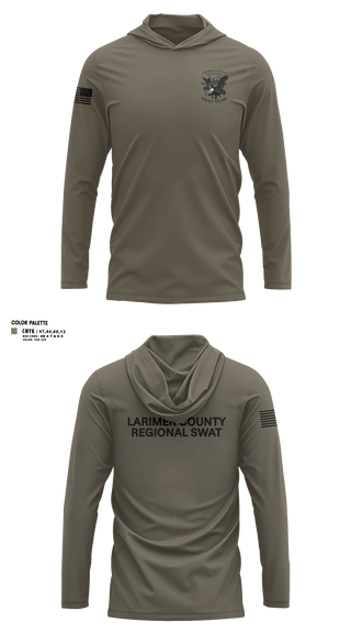 Long Sleeve Performance Shirt with hood, LCSO -SWAT, Police, Teamtime, Team time, sublimation, custom sports apparel, team uniforms, spirit wear, spiritwear, sports uniforms, custom shirts, team store, custom team store, fundraiser sports, apparel fundraiser