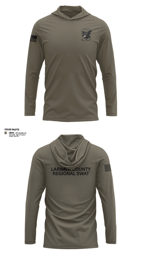 Long Sleeve Performance Shirt with hood, LCSO -SWAT, Police, Teamtime, Team time, sublimation, custom sports apparel, team uniforms, spirit wear, spiritwear, sports uniforms, custom shirts, team store, custom team store, fundraiser sports, apparel fundraiser