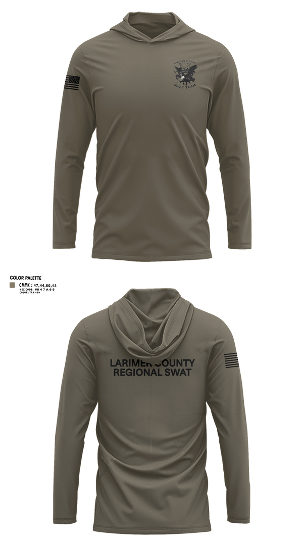 Long Sleeve Performance Shirt with hood, LCSO -SWAT, Police, Teamtime, Team time, sublimation, custom sports apparel, team uniforms, spirit wear, spiritwear, sports uniforms, custom shirts, team store, custom team store, fundraiser sports, apparel fundraiser