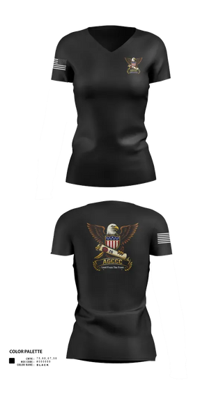 Womens Short Sleeve Vneck Shirt, AGCCC, 001-26, Army, Teamtime, Team time, sublimation, custom sports apparel, team uniforms, spirit wear, spiritwear, sports uniforms, custom shirts, team store, custom team store, fundraiser sports, apparel fundraiser