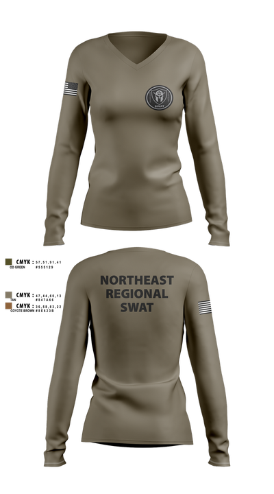 Swat 30841116 Women's Long Sleeve V-neck Shirt - 1