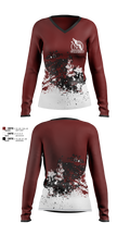 AYSO 665 19752108 Women's Long Sleeve V-neck Shirt - 2