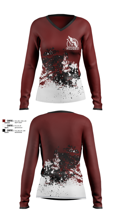 AYSO 665 19752108 Women's Long Sleeve V-neck Shirt - 2