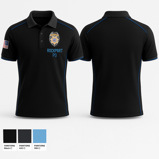 Short Sleeve Performance Polo, ROCKPORT PD, Police, Teamtime, Team time, sublimation, custom sports apparel, team uniforms, spirit wear, spiritwear, sports uniforms, custom shirts, team store, custom team store, fundraiser sports, apparel fundraiser