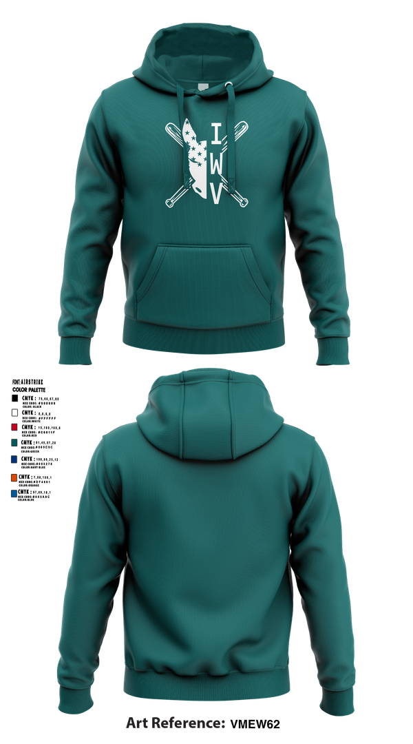 Hoodie, IWV Youth Baseball, Baseball, Teamtime, Team time, sublimation, custom sports apparel, team uniforms, spirit wear, spiritwear, sports uniforms, custom shirts, team store, custom team store, fundraiser sports, apparel fundraiser