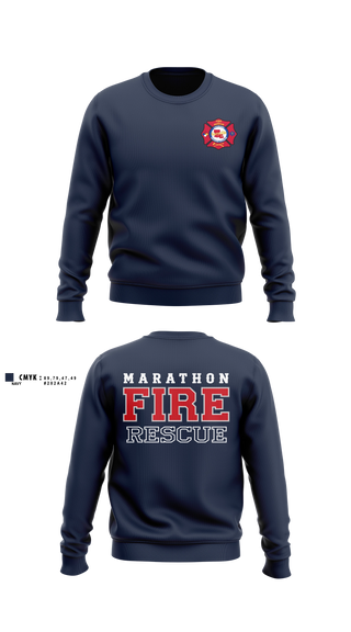 Crew Neck Sweatshirt, Marathon Fire Rescue, Fire Department, Teamtime, Team time, sublimation, custom sports apparel, team uniforms, spirit wear, spiritwear, sports uniforms, custom shirts, team store, custom team store, fundraiser sports, apparel fundraiser