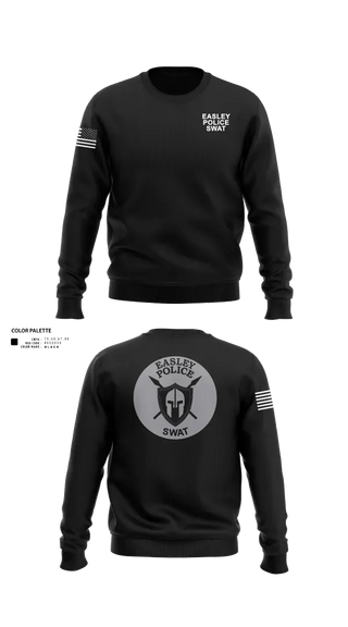 Crew Neck Sweatshirt, Easley Police SWAT, Police, Teamtime, Team time, sublimation, custom sports apparel, team uniforms, spirit wear, spiritwear, sports uniforms, custom shirts, team store, custom team store, fundraiser sports, apparel fundraiser