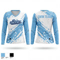 Umaine Club Swim 78459671 Women's Long Sleeve V-neck Shirt - 1