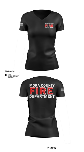 Womens Short Sleeve Vneck Shirt, Mora county fire, Fire Department, Teamtime, Team time, sublimation, custom sports apparel, team uniforms, spirit wear, spiritwear, sports uniforms, custom shirts, team store, custom team store, fundraiser sports, apparel fundraiser
