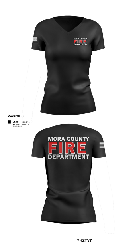 Womens Short Sleeve Vneck Shirt, Mora county fire, Fire Department, Teamtime, Team time, sublimation, custom sports apparel, team uniforms, spirit wear, spiritwear, sports uniforms, custom shirts, team store, custom team store, fundraiser sports, apparel fundraiser