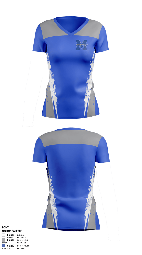 Womens Short Sleeve Vneck Shirt, Midview Middies, Cheer, Teamtime, Team time, sublimation, custom sports apparel, team uniforms, spirit wear, spiritwear, sports uniforms, custom shirts, team store, custom team store, fundraiser sports, apparel fundraiser