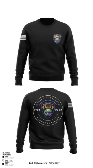 Crew Neck Sweatshirt, Branson Police Department, Police, Teamtime, Team time, sublimation, custom sports apparel, team uniforms, spirit wear, spiritwear, sports uniforms, custom shirts, team store, custom team store, fundraiser sports, apparel fundraiser