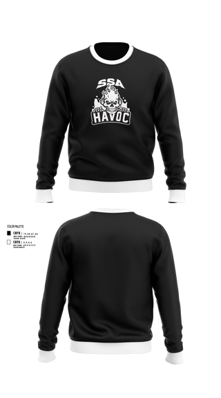Crew Neck Sweatshirt, SSA Havoc, Men's Basketball, Teamtime, Team time, sublimation, custom sports apparel, team uniforms, spirit wear, spiritwear, sports uniforms, custom shirts, team store, custom team store, fundraiser sports, apparel fundraiser