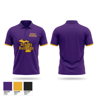 Short Sleeve Performance Polo, Schurz Bulldogs, Baseball, Teamtime, Team time, sublimation, custom sports apparel, team uniforms, spirit wear, spiritwear, sports uniforms, custom shirts, team store, custom team store, fundraiser sports, apparel fundraiser