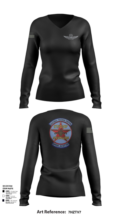 Sokol Platoon 58699677 Women's Long Sleeve V-neck Shirt - 103
