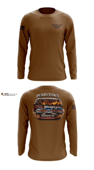 Long Sleeve Performance Shirt, Perrytown Volunteer Fire Department, Fire Department, Teamtime, Team time, sublimation, custom sports apparel, team uniforms, spirit wear, spiritwear, sports uniforms, custom shirts, team store, custom team store, fundraiser sports, apparel fundraiser