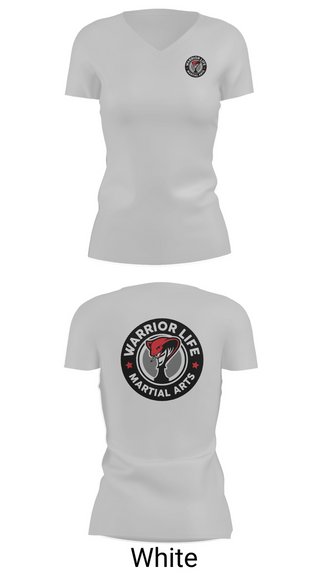 Womens Short Sleeve Vneck Shirt, Warrior Life Martial Arts, Wrestling, Teamtime, Team time, sublimation, custom sports apparel, team uniforms, spirit wear, spiritwear, sports uniforms, custom shirts, team store, custom team store, fundraiser sports, apparel fundraiser