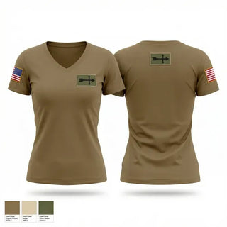 Womens Short Sleeve Vneck Shirt, 120th FA, National Guard, Teamtime, Team time, sublimation, custom sports apparel, team uniforms, spirit wear, spiritwear, sports uniforms, custom shirts, team store, custom team store, fundraiser sports, apparel fundraiser