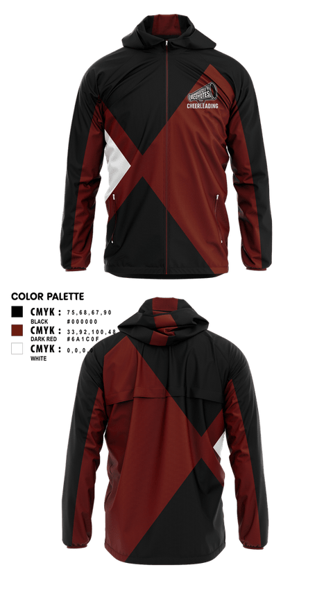 Windbreaker, Reed City Coyotes, Cheer, Teamtime, Team time, sublimation, custom sports apparel, team uniforms, spirit wear, spiritwear, sports uniforms, custom shirts, team store, custom team store, fundraiser sports, apparel fundraiser