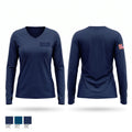 Heaps Peak Helitack Women's Long Sleeve V-neck Shirt - 1
