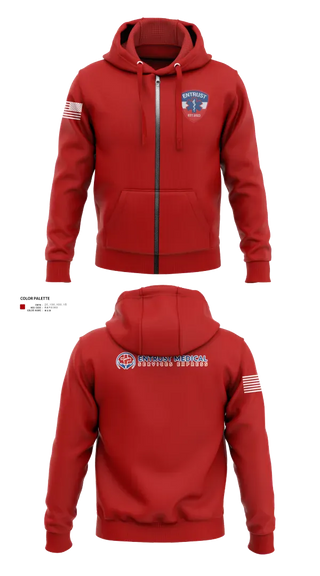 Zip Hoodie, Entrust Medical Services Express, EMS/EMT, Teamtime, Team time, sublimation, custom sports apparel, team uniforms, spirit wear, spiritwear, sports uniforms, custom shirts, team store, custom team store, fundraiser sports, apparel fundraiser