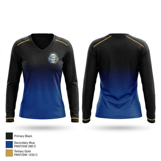 Womens Long Sleeve Vneck Shirt, DASA DE&C Partner Relationship Management, , Teamtime, Team time, sublimation, custom sports apparel, team uniforms, spirit wear, spiritwear, sports uniforms, custom shirts, team store, custom team store, fundraiser sports, apparel fundraiser