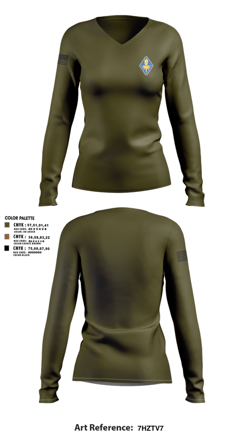 Womens Long Sleeve Vneck Shirt, USAICOE, Army, Teamtime, Team time, sublimation, custom sports apparel, team uniforms, spirit wear, spiritwear, sports uniforms, custom shirts, team store, custom team store, fundraiser sports, apparel fundraiser