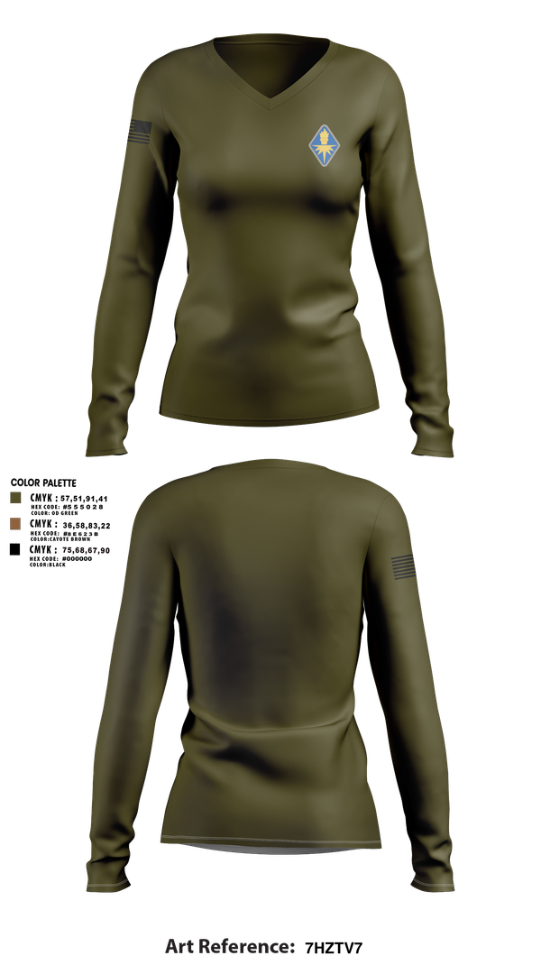 Womens Long Sleeve Vneck Shirt, USAICOE, Army, Teamtime, Team time, sublimation, custom sports apparel, team uniforms, spirit wear, spiritwear, sports uniforms, custom shirts, team store, custom team store, fundraiser sports, apparel fundraiser