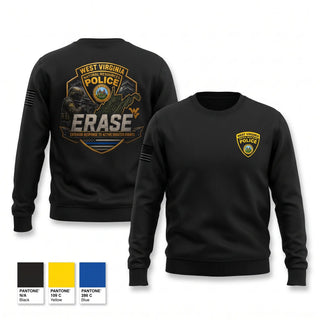 Crew Neck Sweatshirt, West Virginia Natural Resources Police ERASE Unit, Police, Teamtime, Team time, sublimation, custom sports apparel, team uniforms, spirit wear, spiritwear, sports uniforms, custom shirts, team store, custom team store, fundraiser sports, apparel fundraiser