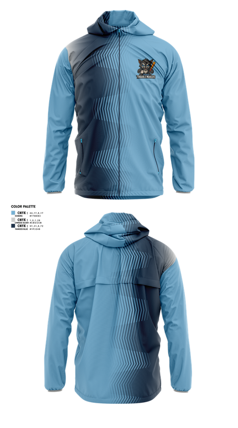 Windbreaker, Troublemakers, Baseball, Teamtime, Team time, sublimation, custom sports apparel, team uniforms, spirit wear, spiritwear, sports uniforms, custom shirts, team store, custom team store, fundraiser sports, apparel fundraiser