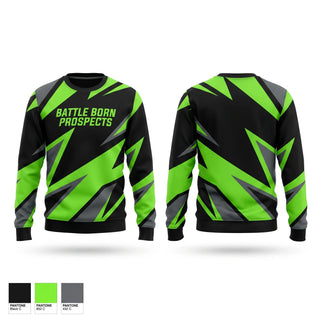 Crew Neck Sweatshirt, Battle Born Prospects, Baseball, Teamtime, Team time, sublimation, custom sports apparel, team uniforms, spirit wear, spiritwear, sports uniforms, custom shirts, team store, custom team store, fundraiser sports, apparel fundraiser