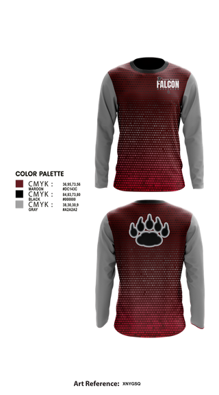 Long Sleeve Performance Shirt, Soutch Central High School Falcons, Wrestling, Teamtime, Team time, sublimation, custom sports apparel, team uniforms, spirit wear, spiritwear, sports uniforms, custom shirts, team store, custom team store, fundraiser sports, apparel fundraiser