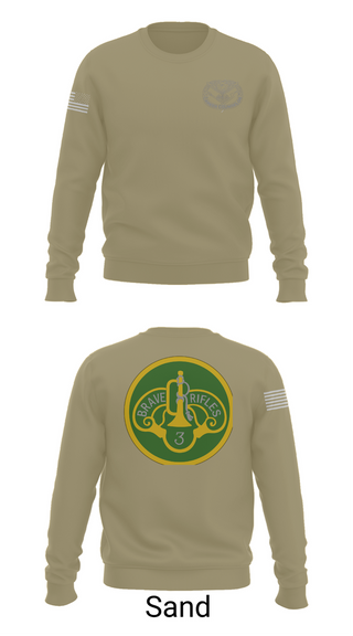 Crew Neck Sweatshirt, 3d Cavalry Regiment, Army, Teamtime, Team time, sublimation, custom sports apparel, team uniforms, spirit wear, spiritwear, sports uniforms, custom shirts, team store, custom team store, fundraiser sports, apparel fundraiser